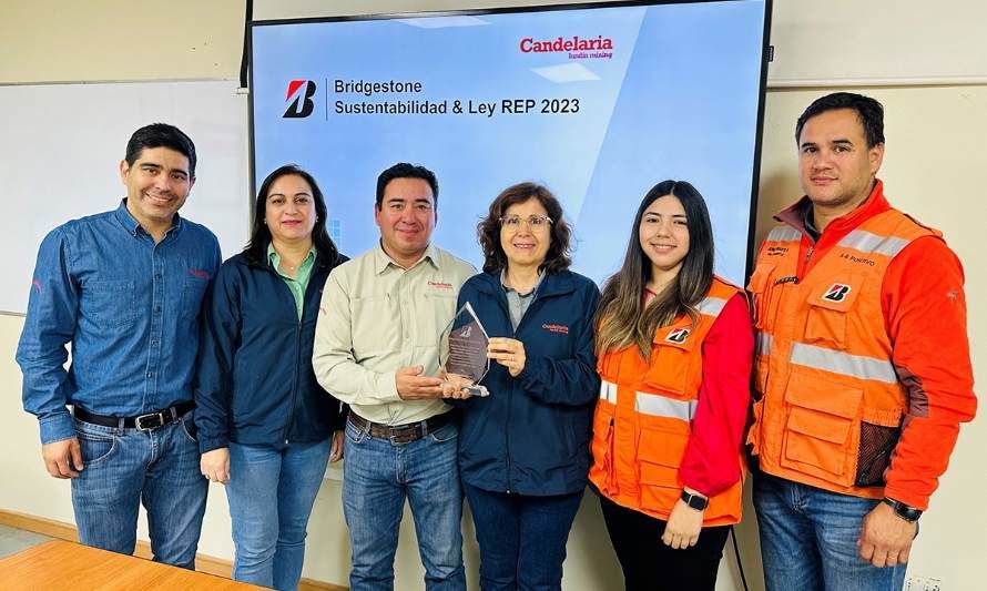 Minera Candelaria recibe reconocimiento por su gestión en reciclaje de neumáticos